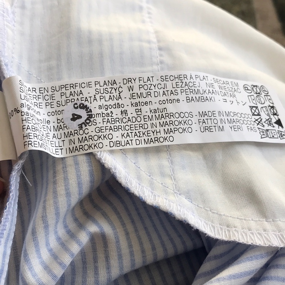 Zara Basic Floral Blue Striped Romper - Picture 10 of 10